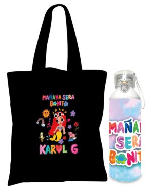 Tote Bag Karol G Bichota N + Botella Aluminio - Estampaking