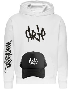Poleron Drip Streetwear + Jockey Gorro - Moda Juvenil - Look - Nuevo Estilo - Calle - Estampaking