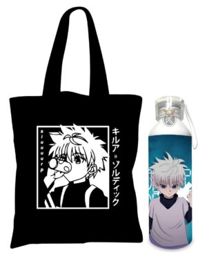Tote Bag Killua N + Botella En Aluminio 750ml - Estampaking