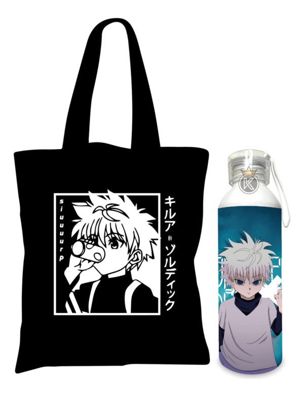 Tote Bag Killua N + Botella En Aluminio 750ml - Estampaking