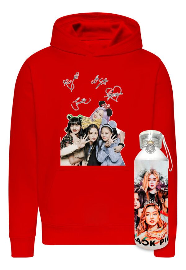 Poleron Blackpink + Botella En Aluminio 750ml - Grupo Surcoreano - Musica - Isoo, Jennie, Rosé Y Lisa - Estampaking - Imagen 22