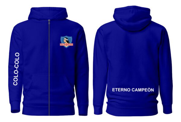 Poleron Con Cierre Colo Colo - Eterno Campeon - Futbol Chileno - Estampaking - Imagen 7