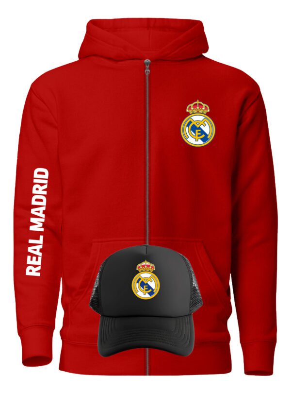 Poleron Con Cierre Real Madrid + Gorro Jockey - Hala Madrid - Futbol Profesional - Estampaking - Imagen 13