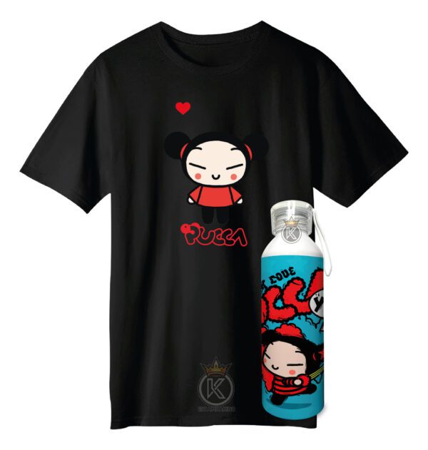 Polera Pucca + Botella En Aluminio 750ml - Estampaking - Imagen 7