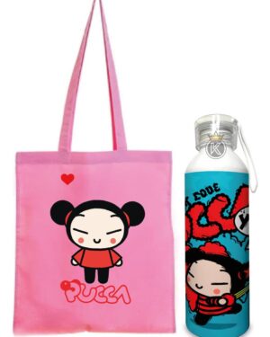 Tote Bag Pucca R + Botella En Aluminio 750ml - Estampaking