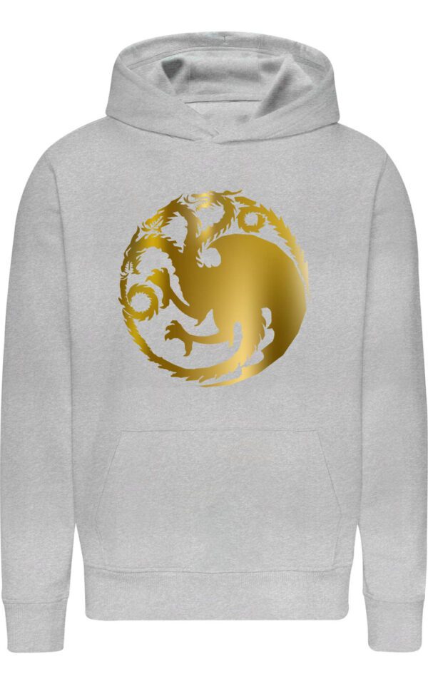 Poleron Casa De Dragones - Nueva Serie - House Of Dragon - Dracarys - Metalizado - Oro - Estampaking - Imagen 7