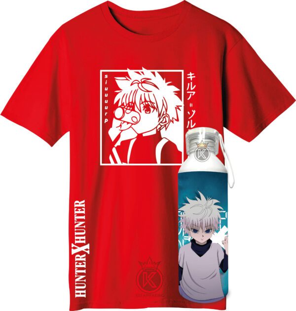 Polera Killua + Botella En Aluminio 750ml - Estampaking - Imagen 13