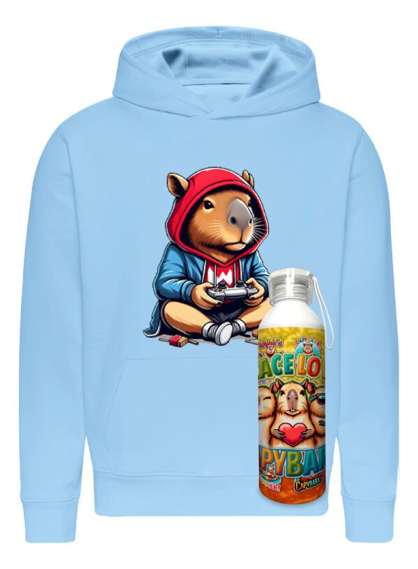 Poleron Capibara + Botella En Aluminio 750ml - Gamer Carpincho Honestidad Sinceridad - Estampaking - Imagen 13