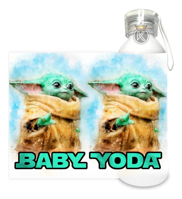 Poleron Baby Yoda + Botella En Aluminio 750ml - Estampaking - Imagen 24