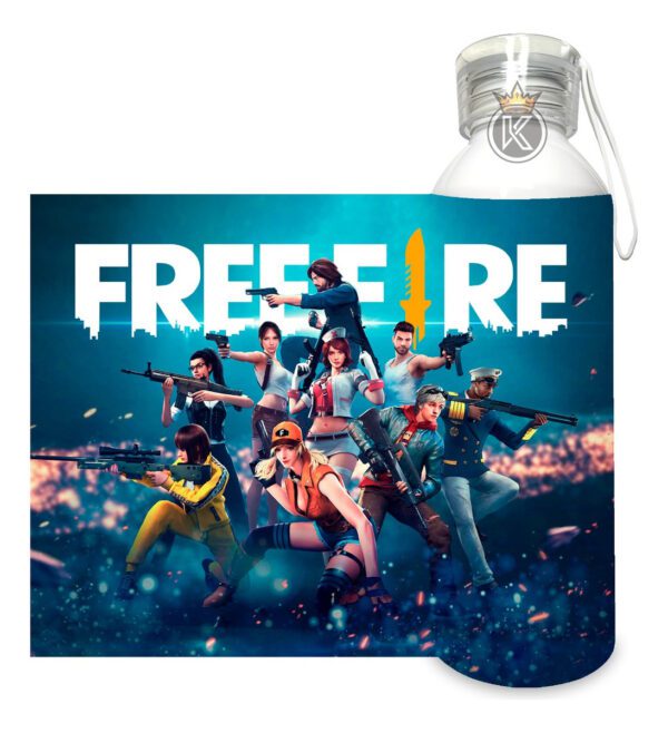 Botella De Aluminio 750ml Free Fire - Juego - Estampaking - Imagen 2