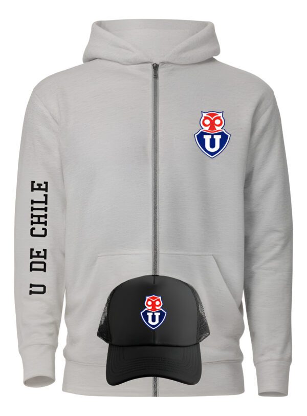 Poleron Con Cierre U De Chile + Gorro/jockey - Futbol Chileno - Estampaking - Imagen 10