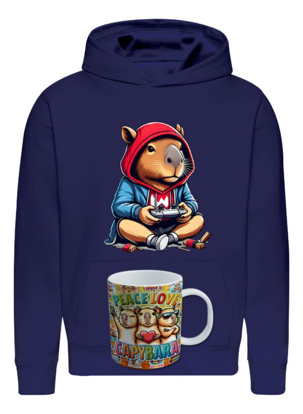 Poleron Capibara + Tazon - Gamer - Carpincho Honestidad Sinceridad - Estampaking