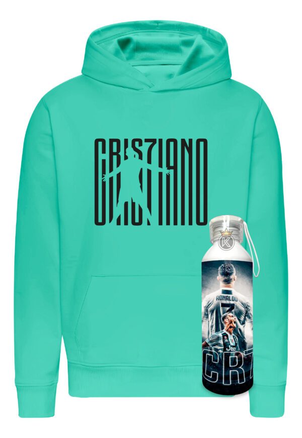 Poleron Cristiano Ronaldo + Botella En Aluminio 750ml - Cr7 - Futbol - Portugues - Jugador - Estampaking - Imagen 27