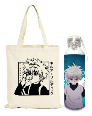Tote Bag Killua C + Botella En Aluminio 750ml - Estampaking