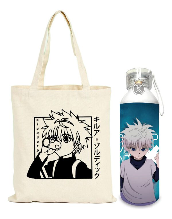 Tote Bag Killua C + Botella En Aluminio 750ml - Estampaking