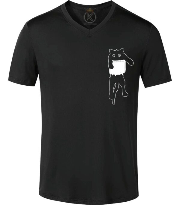 Polera Gato - Bolsillo - V - Estampaking - Imagen 3