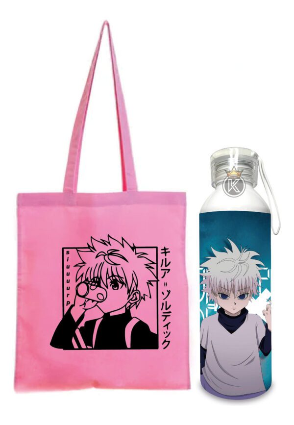 Tote Bag Killua R + Botella En Aluminio 750ml - Estampaking