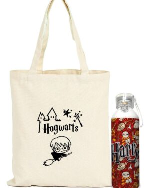 Tote Bag Bolsa Harry Potter + Botella En Alumio -estampaking