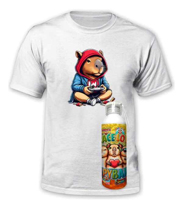 Polera Capibara + Botella Aluminio - Carpincho - Estampaking - Imagen 7
