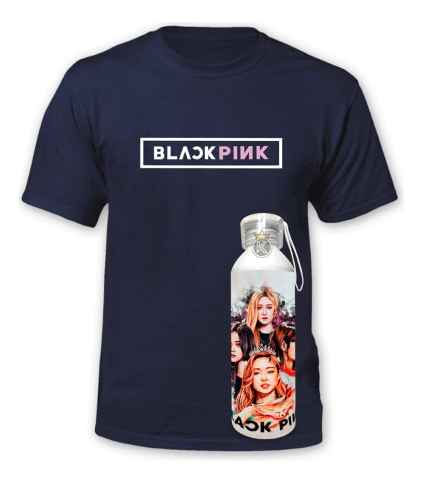 Polera Black Pink + Botella Aluminio 750ml - Estampaking - Imagen 17