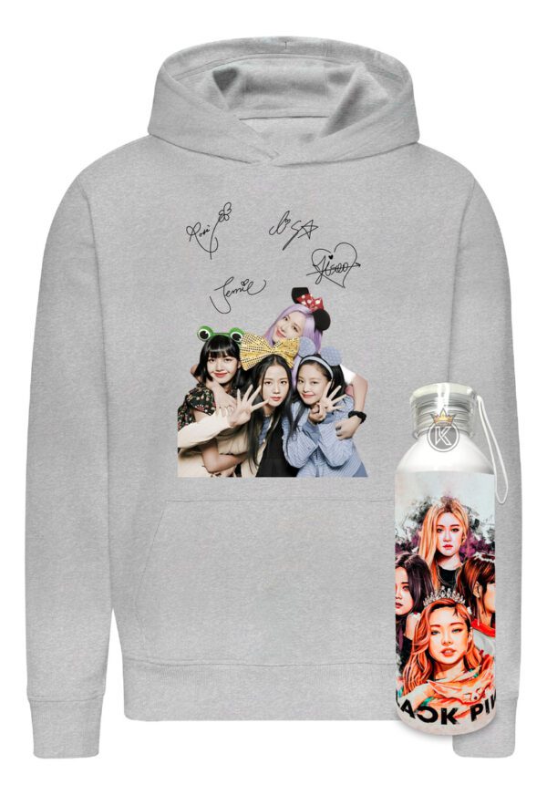 Poleron Blackpink + Botella En Aluminio 750ml - Grupo Surcoreano - Musica - Isoo, Jennie, Rosé Y Lisa - Estampaking - Imagen 10