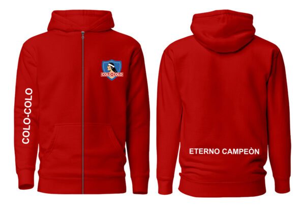 Poleron Con Cierre Colo Colo - Eterno Campeon - Futbol Chileno - Estampaking - Imagen 13