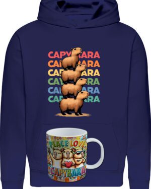 Poleron Capibara + Tazon - = Edicion Especial - Carpincho Honestidad Sinceridad - Estampaking