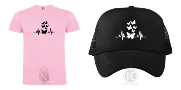 Polera Mariposas + Jockey Gor - Electro - Amor - Estampaking