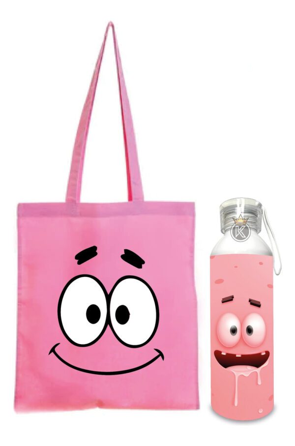 Tote Bag Bolsa Patricio + Botella En Aluminio - Estampaking