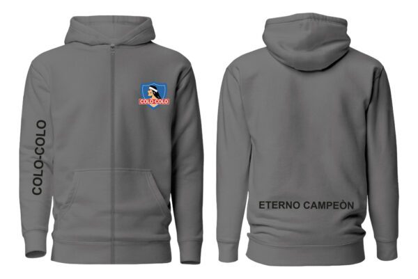 Poleron Con Cierre Colo Colo - Eterno Campeon - Futbol Chileno - Estampaking - Imagen 10