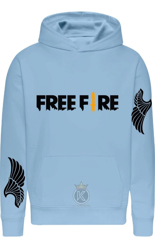Polerón Free Fire - Juego De Sobrevivencia - Asas Alas Mochila Angelical - Estampaking - Imagen 6