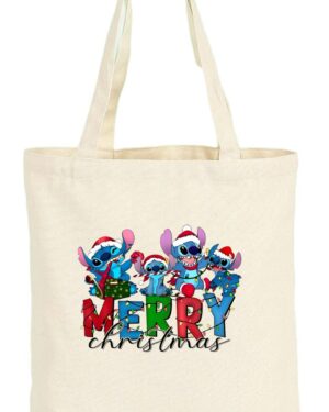 Tote Bag Bolsa Stitch Navidad - Estampaking