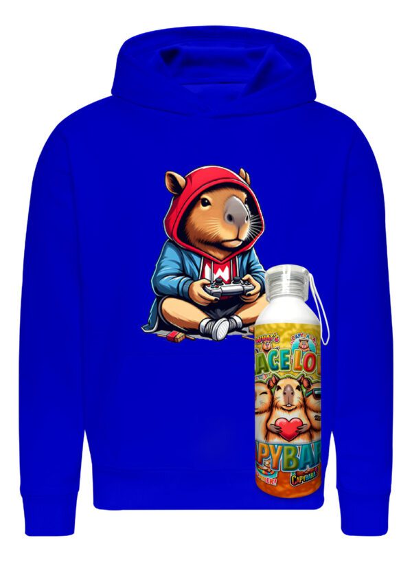 Poleron Capibara + Botella En Aluminio 750ml - Gamer Carpincho Honestidad Sinceridad - Estampaking - Imagen 10