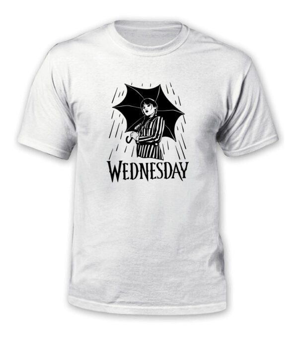 Polera Merlina - Wednesday - Bajo La Lluvia - Estampaking - Imagen 3