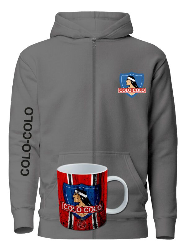Poleron Con Cierre Colo Colo + Tazon - Eterno Campeon - Futbol Chileno - Estampaking - Imagen 13