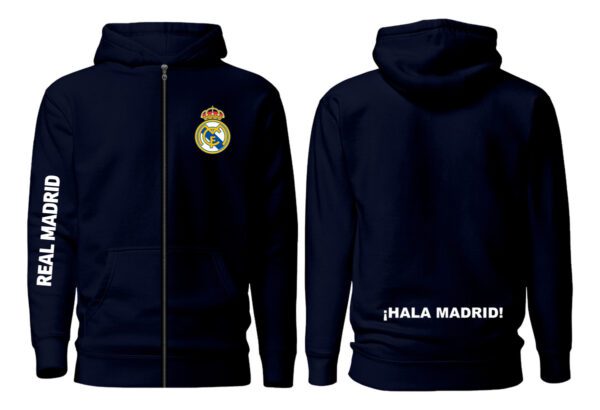 Poleron Con Cierre Real Madrid - Hala Madrid - Futbol Profesional - Estampaking - Imagen 2