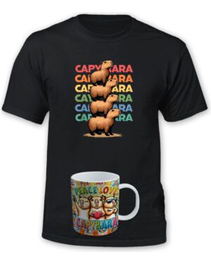 Polera Capibara + Tazon/mug - Carpincho = - Estampaking