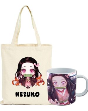 Tote Bag Nezuko C + Tazon - Anime - Serie - Estampaking