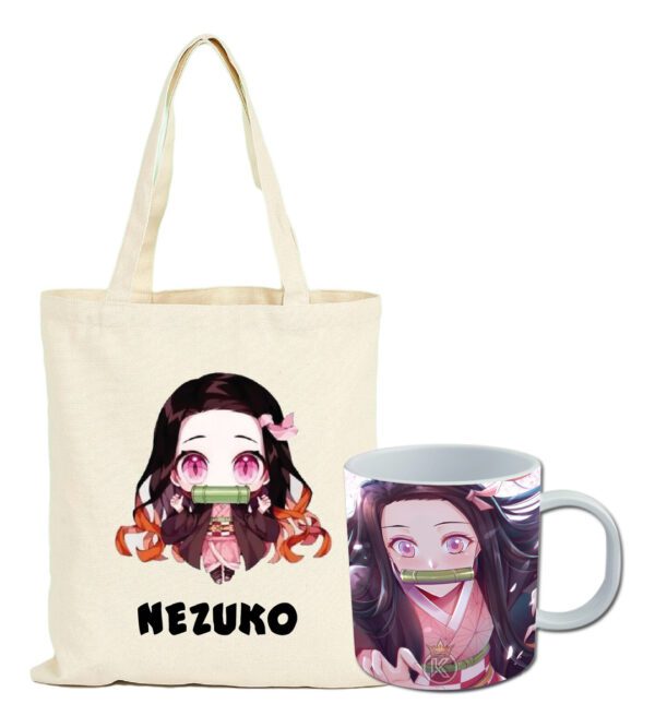 Tote Bag Nezuko C + Tazon - Anime - Serie - Estampaking