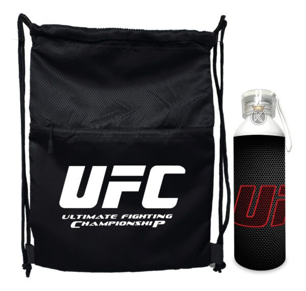 Morral Con Cierre Ufc + Botella En Aluminio - Estampaking
