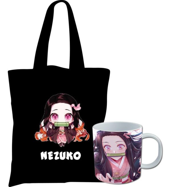 Tote Bag Nezuko N + Tazon - Anime - Serie - Estampaking