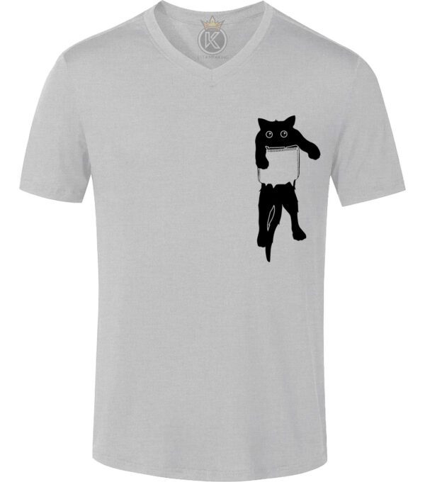 Polera Gato - Bolsillo - V - Estampaking - Imagen 4