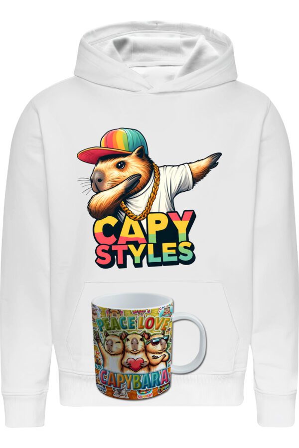 Poleron Capibara + Tazon - Capy Style - Carpincho Honestidad Sinceridad - Estampaking - Imagen 7