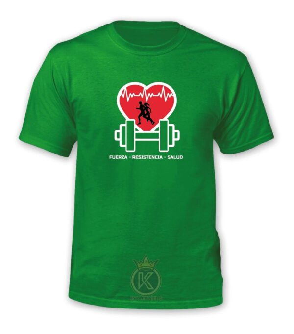 Polera Gym - Vida Salud Pesas Corazón - Estampaking - Imagen 15