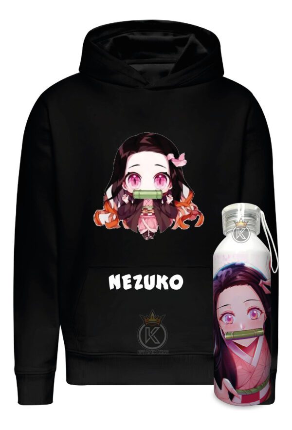 Poleron Nezuko - Kamado + Botella En Aluminio 750ml - Serie - Anime - Estampaking - Imagen 4