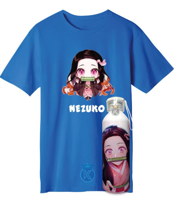 Polera Nezuko Kamado + Botella Aluminio 750ml - Estampaking - Imagen 20