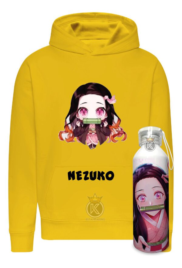 Poleron Nezuko - Kamado + Botella En Aluminio 750ml - Serie - Anime - Estampaking - Imagen 13