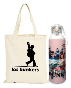 Tote Bag Los Bunkers C + Botella En Aluminio - Estampaking