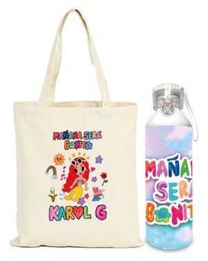 Tote Bag Karol G Bichota C + Botella Aluminio - Estampaking