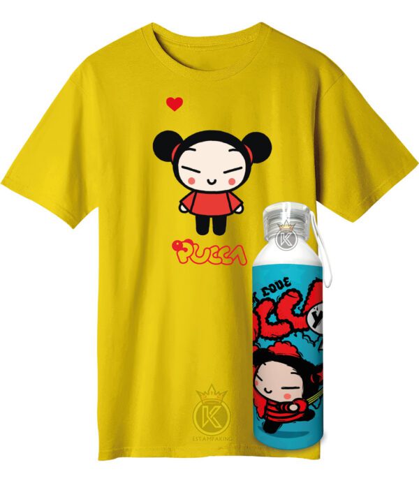 Polera Pucca + Botella En Aluminio 750ml - Estampaking - Imagen 19